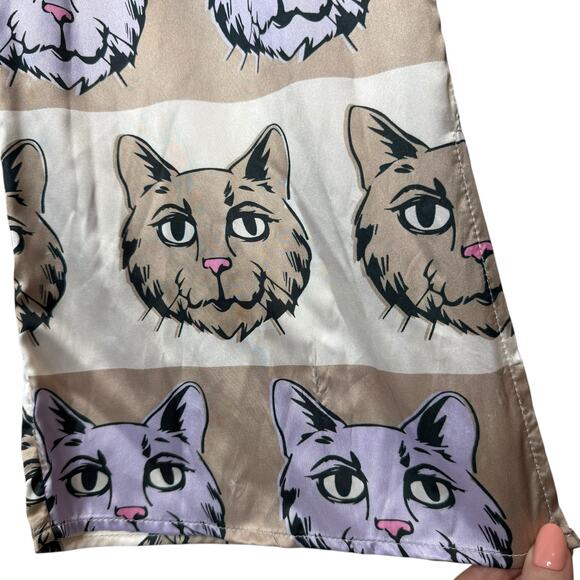 Dressed in LALA Satin Playsuit in Cool Cat NEW size Small - Picture 6 of 6